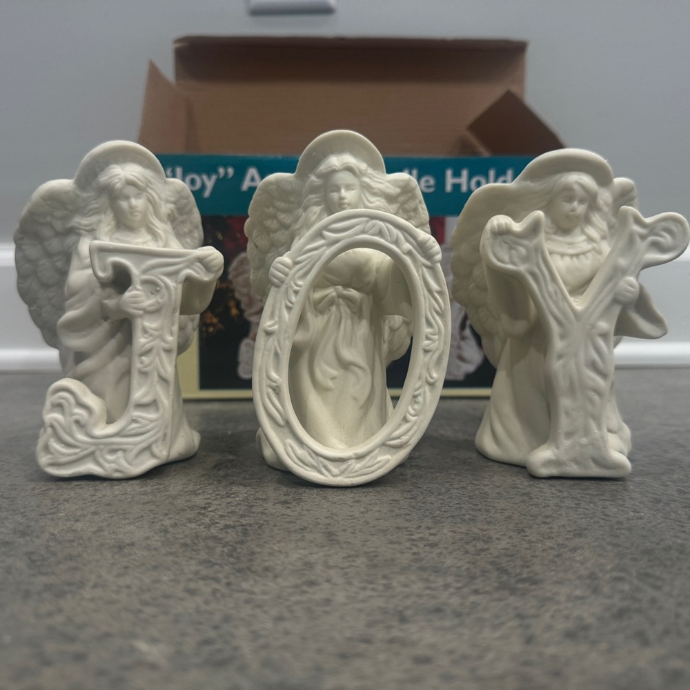 VINTAGE Angel Figurine Set - JOY
